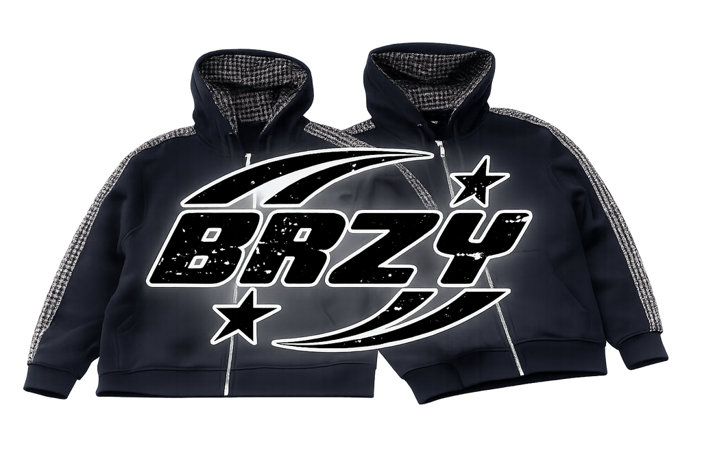 BRZY Plaid Zipup